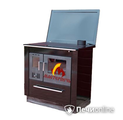 Отопительно-варочная печь МастерПечь ПВ-07 экстра с духовым шкафом, 7.2 кВт (черный) в Перми